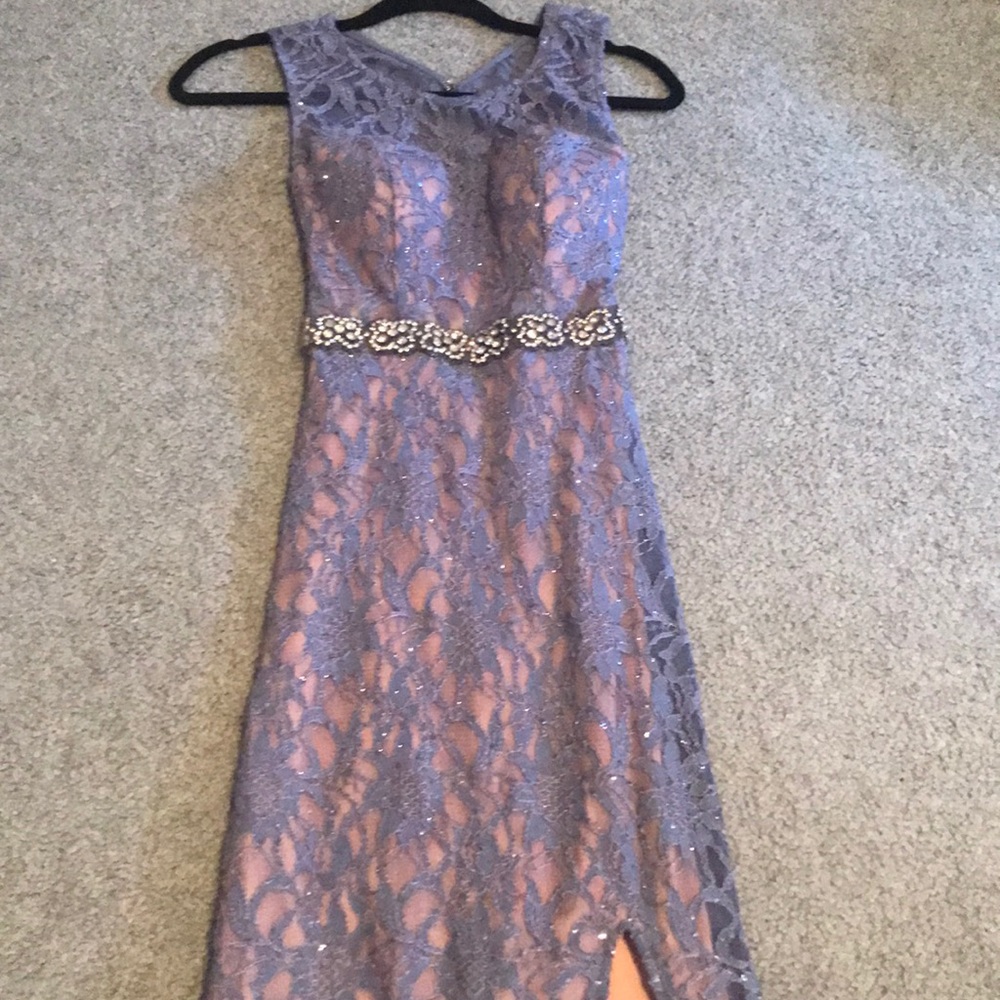 Lavender lace maxi dress